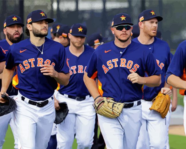 Houston Astros Team Paint By Number