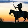 Indians On Horseback Silhouette Paint By Number