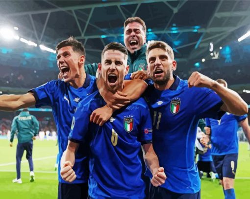 Italy Soccer Team Players Paint By Number