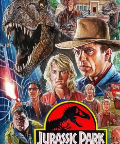 Jurassic Park Illustration Paint By Number
