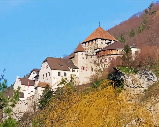 Liechtenstein Vaduz Castle Paint By Number