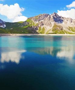 Lunersee Lake In Vorarlberg Paint By Number