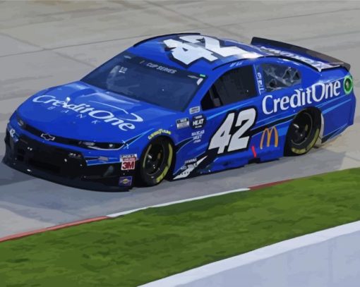 Matt Kenseth Blue Race Car Paint By Number