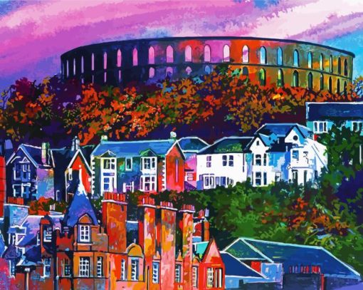 McCaigs Tower And Battery Hill Oban Paint By Number