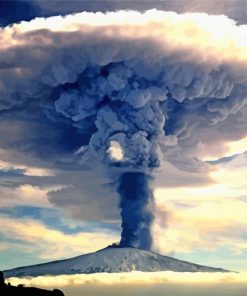 Mount Etna Explosion Paint By Number