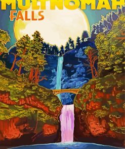 Multnomah Falls Art Paint By Numbers