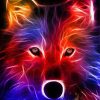 Neon Wolf Paint By Numbers