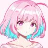 Pink And Blue Hair Anime Girl Paint By Numbers