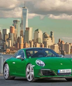 Porsche With New York City View Paint By Numbers