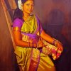Pretty South Indian Lady Art Paint By Number