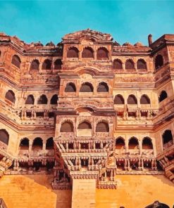 Rajasthan Mehrangarh Fort Paint By Numbers