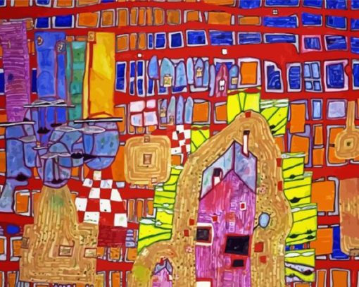 Rebellion Of The Grid By Hundertwasser Paint By Numbers
