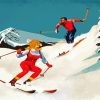 Retro Skiing Paint By Number