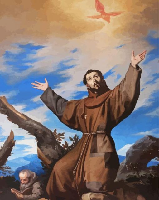 Saint Francis Of Assisi Art Paint By Numbers