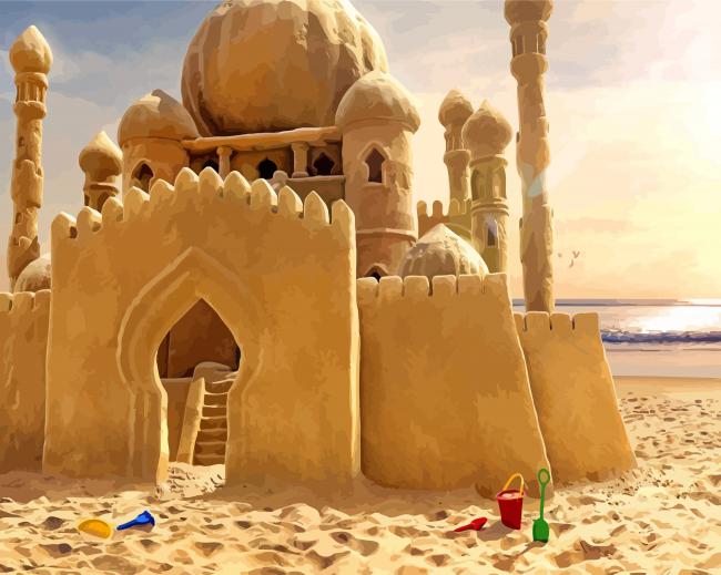 Sand Castle Art Paint By Numbers