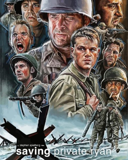 Saving Private Ryan Poster Art Paint By Numbers
