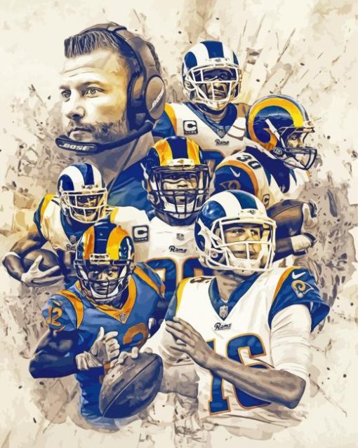 St Louis Rams Players Art Paint By Number