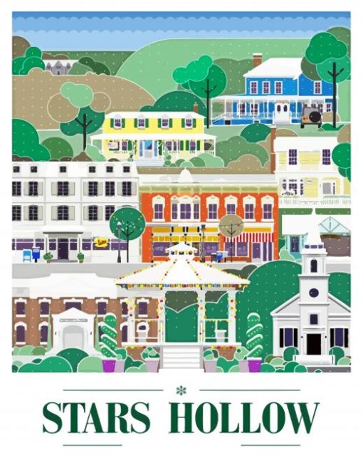 Stars Hollow Connecticut Paint By Number