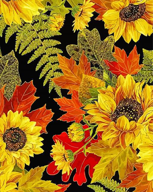 Sunflowers Metallic Paint By Numbers
