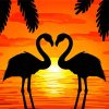 Sunset Heart Birds Paint By Number