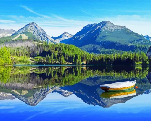 Tatra Mountains Water Reflection Paint By Number