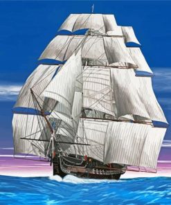 The USS Constitution Ship Paint By Numbers