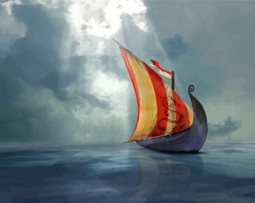 Viking Ship Paint By Number
