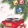 Vintage Christmas Record Player Paint By Numbers