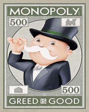 Vintage Monopoly Poster Paint By Number