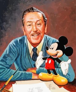 Walt Disney And Mickey Mouse Art Paint By Numbers