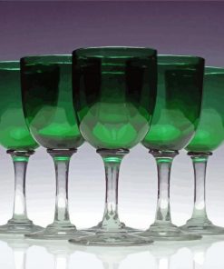 Wine Green Glass Paint By Number