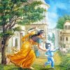 Yashoda And Krishna Running Paint By Number