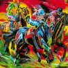Abstract Horse sports Paint By Number