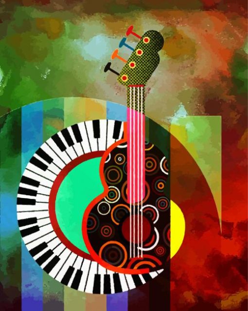 Abstract Musical Instrument Paint By Number