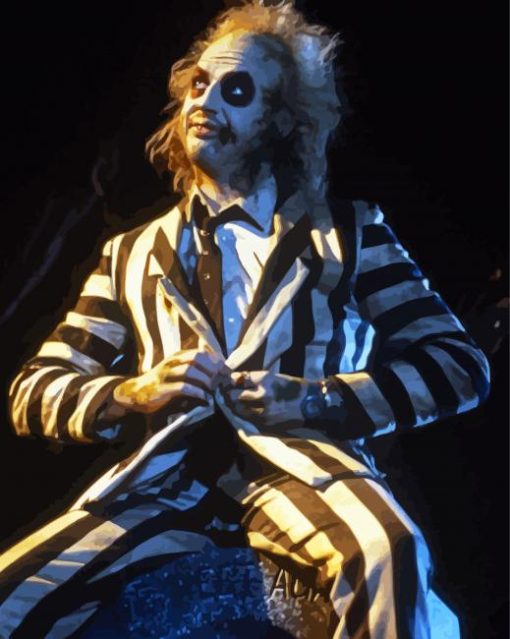 Aesthetic Beetlejuice Illustration Paint By Number