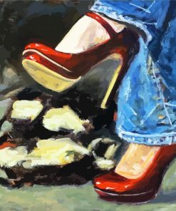 Aesthetic High Heels Illustration Paint By Number
