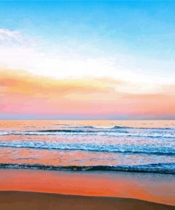 Aesthetic Pastel Beach Paint By Numbers