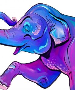 Aesthetic Purple Elephant Paint By Numbers