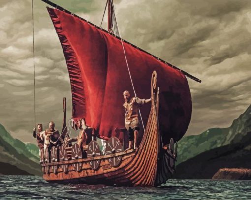 Aesthetic Viking Ship Paint By Number