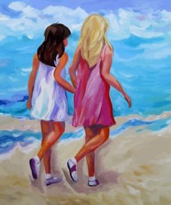Aesthetic Besties At The Beach Paint By Numbers