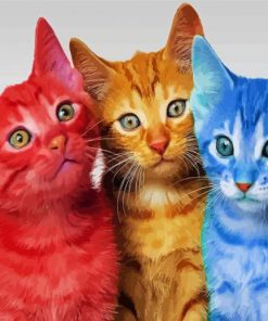 Aesthetic Colorful Kittens Paint By Number