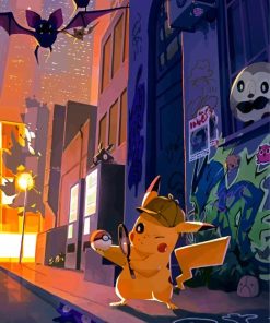 Aesthetic Detective Pikachu Art Paint By Number