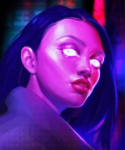 Aesthetic Neon Girl Paint By Numbers