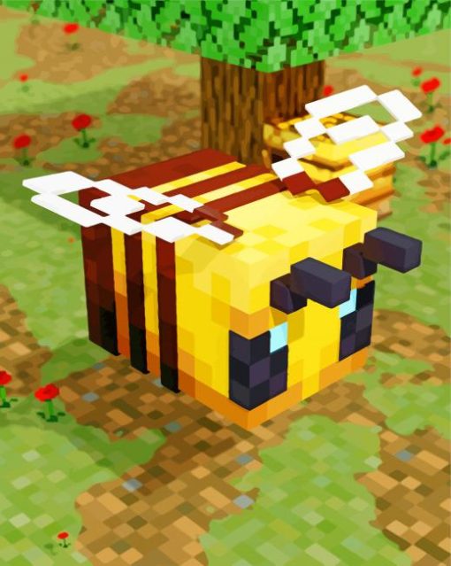 Bee Minecraft HD Paint By Numbers