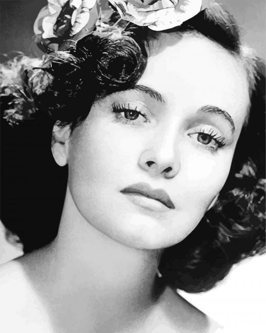 Black And White Teresa Wright Paint By Numbers