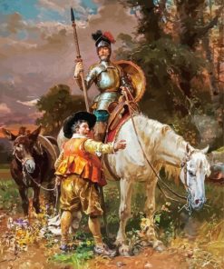 Don Quixote And Sancho Panza Art Paint By Number