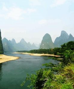China Karst Mountains Landscape Paint By Number