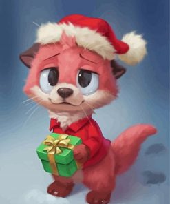 Christmas Cute Otter Paint By Number