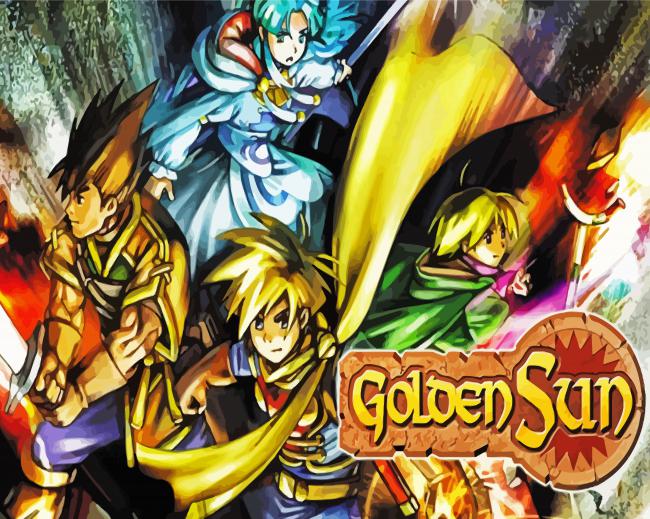 Golden Sun Video Game Paint By Number