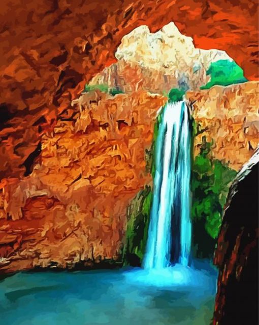 Havasu Falls Art Paint By Numbers